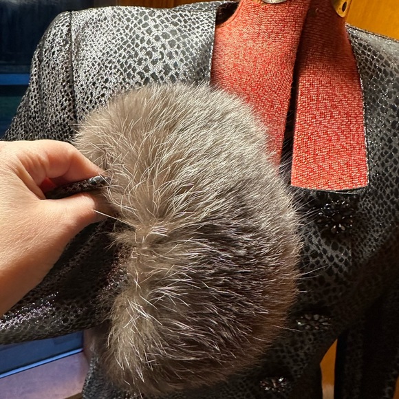 SOLINI New York Elegant Cache Evening Suit Snakeskin Black Metallic Silver 4 - Picture 5 of 16